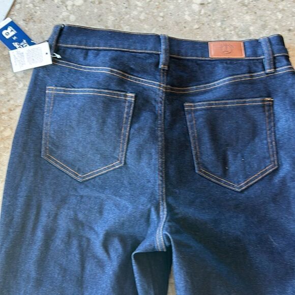 Land's End High Rise Straight Cropped 27" inseam Stretch Straight Jeans 12P - Picture 2 of 13